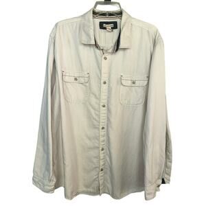 Carbon2Cobalt Shirt Mens XL linen Button Up Effortlessly Cool Casual